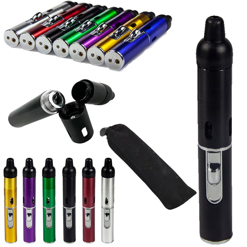 Beast-Fox Pipe Lighter Combo, Portable Slim Torch Ligters Butane Refillable, Multipurpose Handheld Lighters Metal Tube for Outdoor Camping Hiking (Purple)