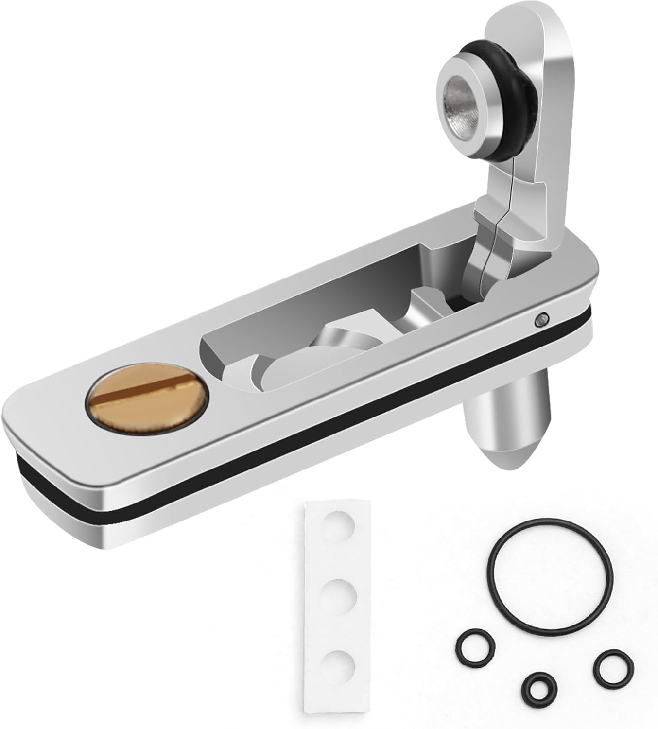 Lighter Gasket Seal Compatible with Zippo, Metal Repair Kit with Cotton Felt Pad, Anti-Evaporation Accessories for Lighter Insert Replacement Parts, Anti-Leak, Silver