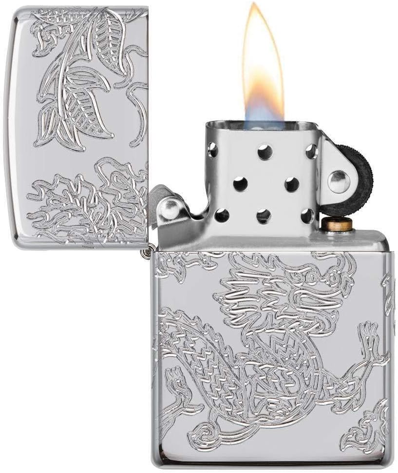 Zippo Armor Dragon and Phoenix Design Pocket Lighter