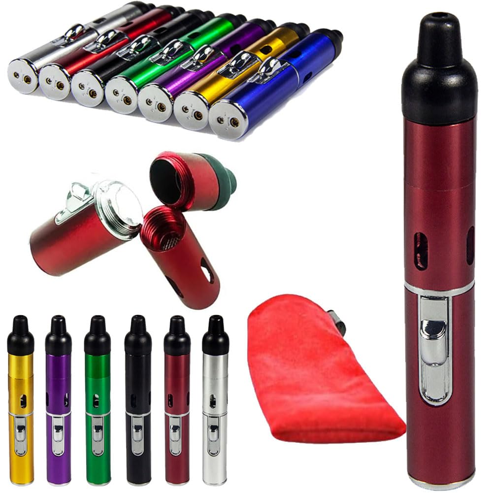 Beast-Fox Pipe Lighter Combo, Portable Slim Torch Ligters Butane Refillable, Multipurpose Handheld Lighters Metal Tube for Outdoor Camping Hiking (Green)