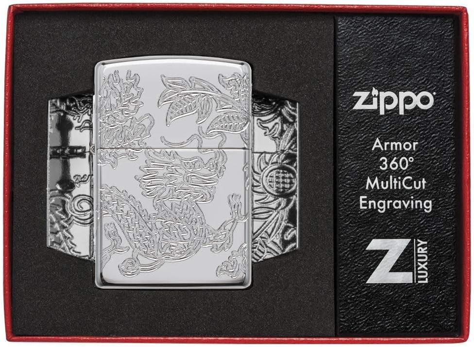 Zippo Armor Dragon and Phoenix Design Pocket Lighter