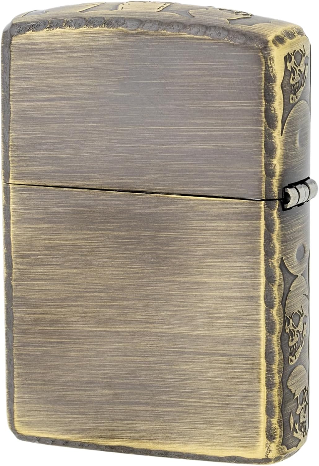 Zippo Zippo Lighter, Windproof, Brass, Armor, Etched, Skull, Multicolor