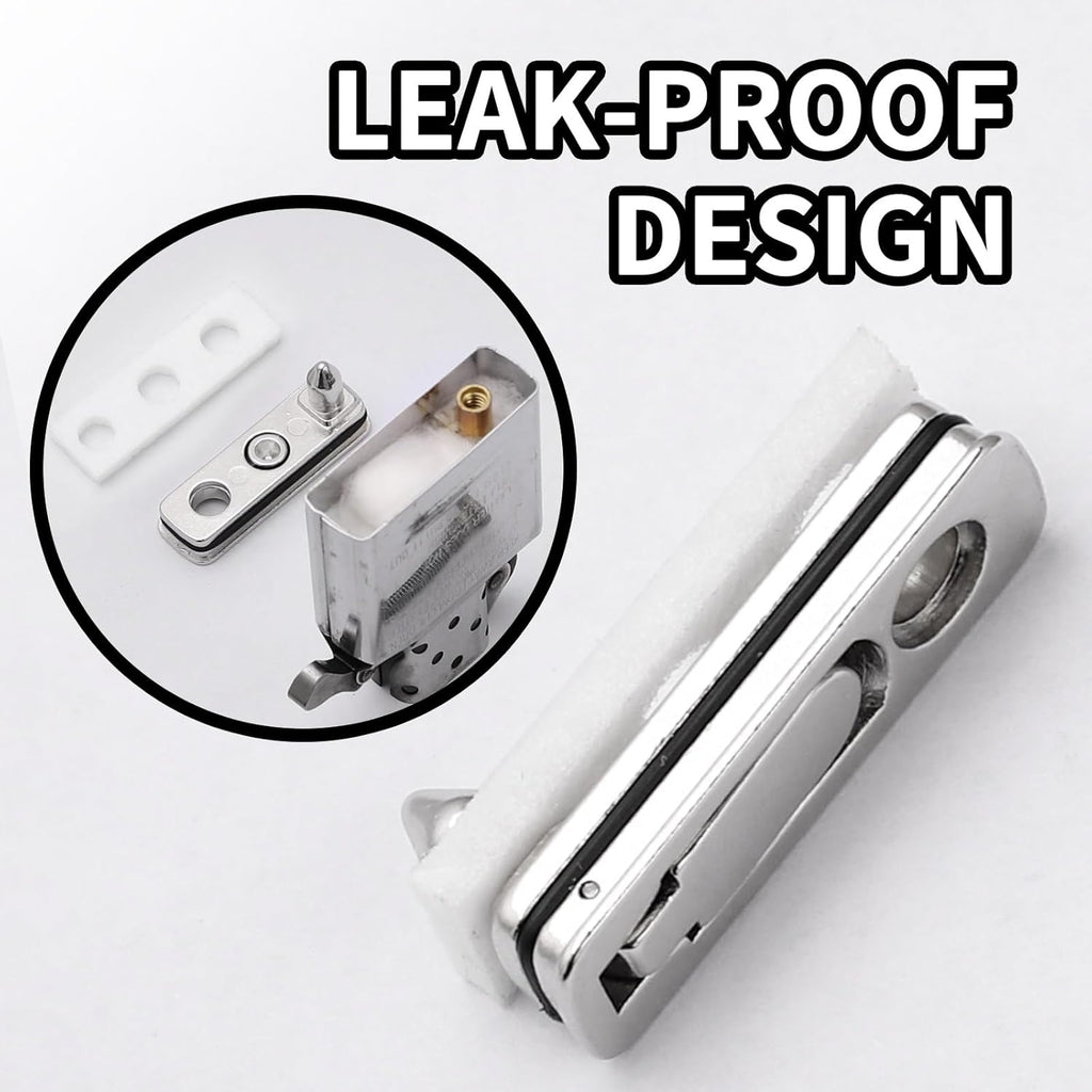 Lighter Gasket Seal Compatible with Zippo, Metal Repair Kit with Cotton Felt Pad, Anti-Evaporation Accessories for Lighter Insert Replacement Parts, Anti-Leak, Silver