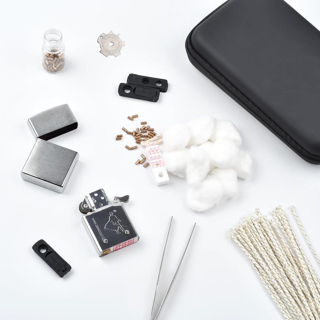 Lighter Repair Kit, Vintage Lighter Repair Kit, Lighter Accessories Repair Kit Tools for Fluid Lighter, Petrol Lighter Repair and Maintenance Kit