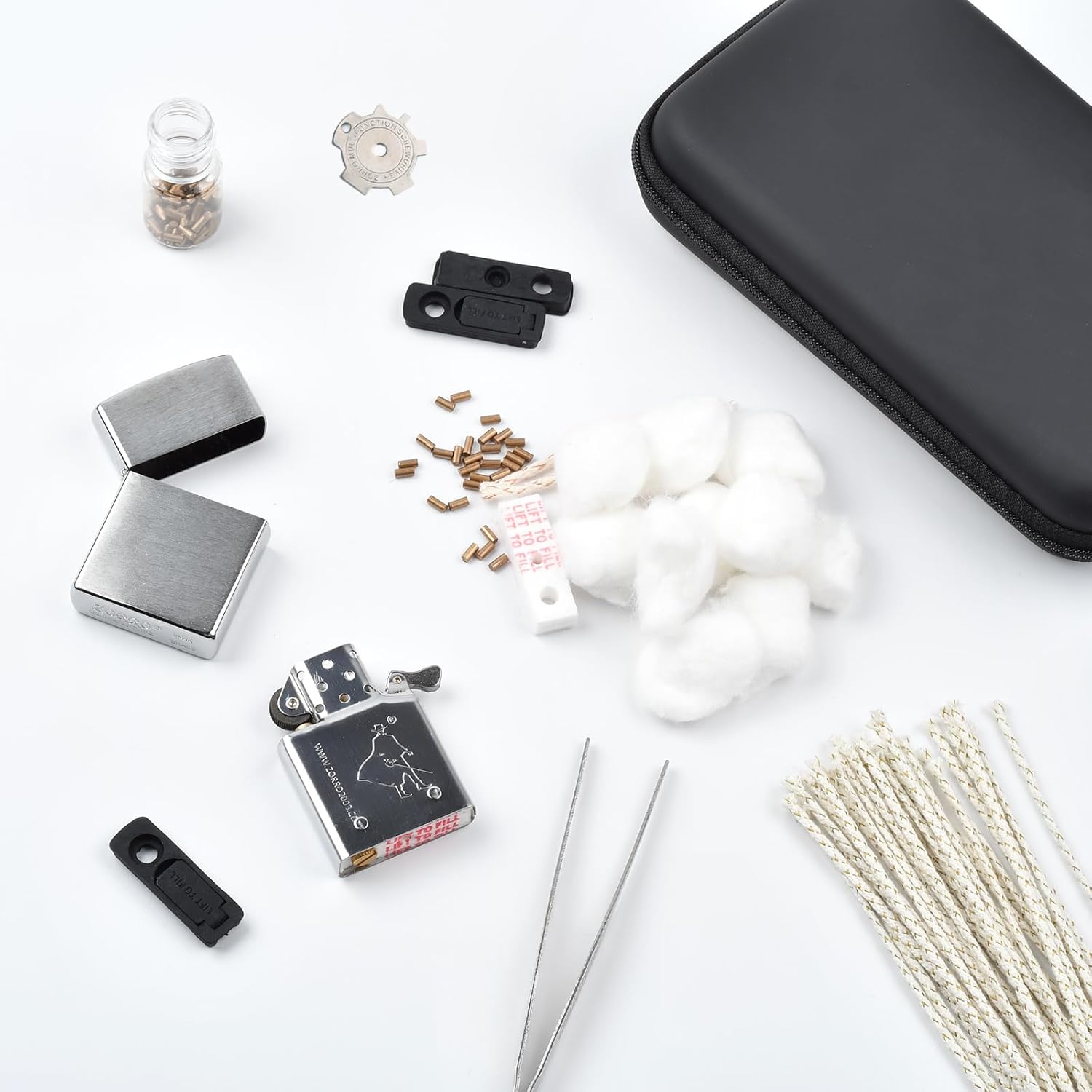Lighter Repair Kit, Vintage Lighter Repair Kit, Lighter Accessories Repair Kit Tools for Fluid Lighter, Petrol Lighter Repair and Maintenance Kit