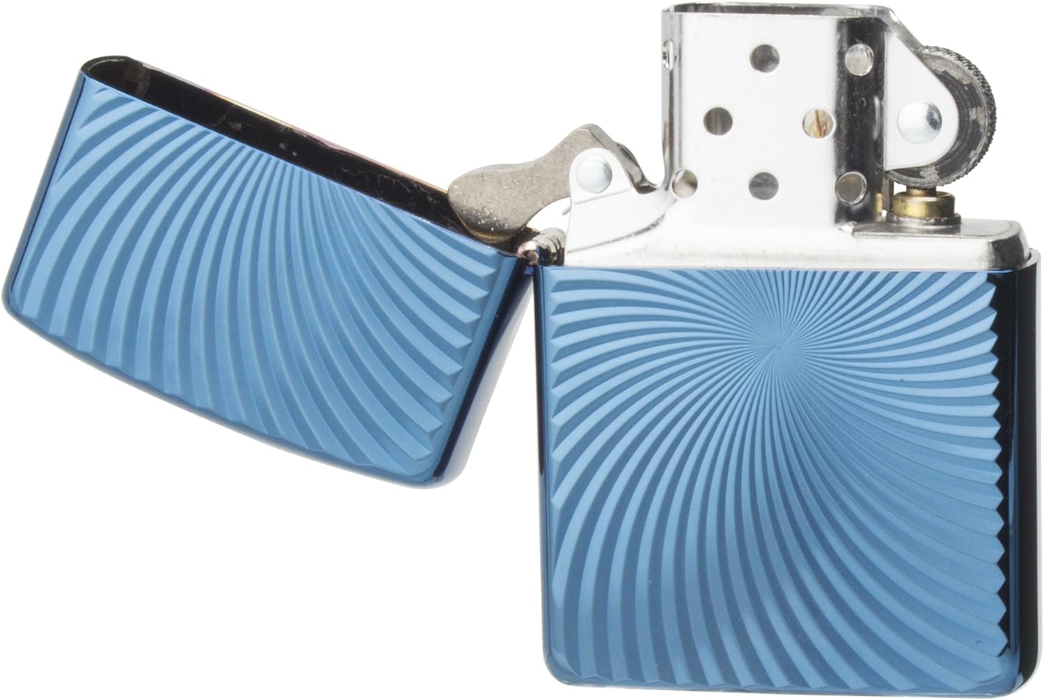 Zippo 62TIBL-Wave Lighter, Blue, Armor, Double Sided, Titanium Coating