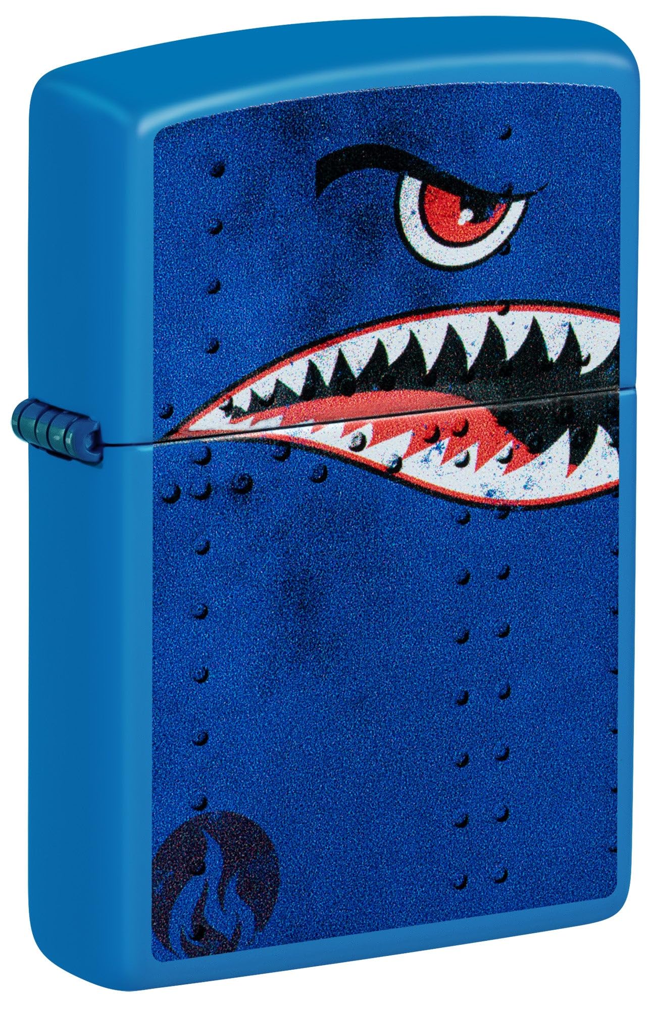 Zippo Lighter, Fighter Plane Nose Art, Shark Teeth - Green Matte 80976