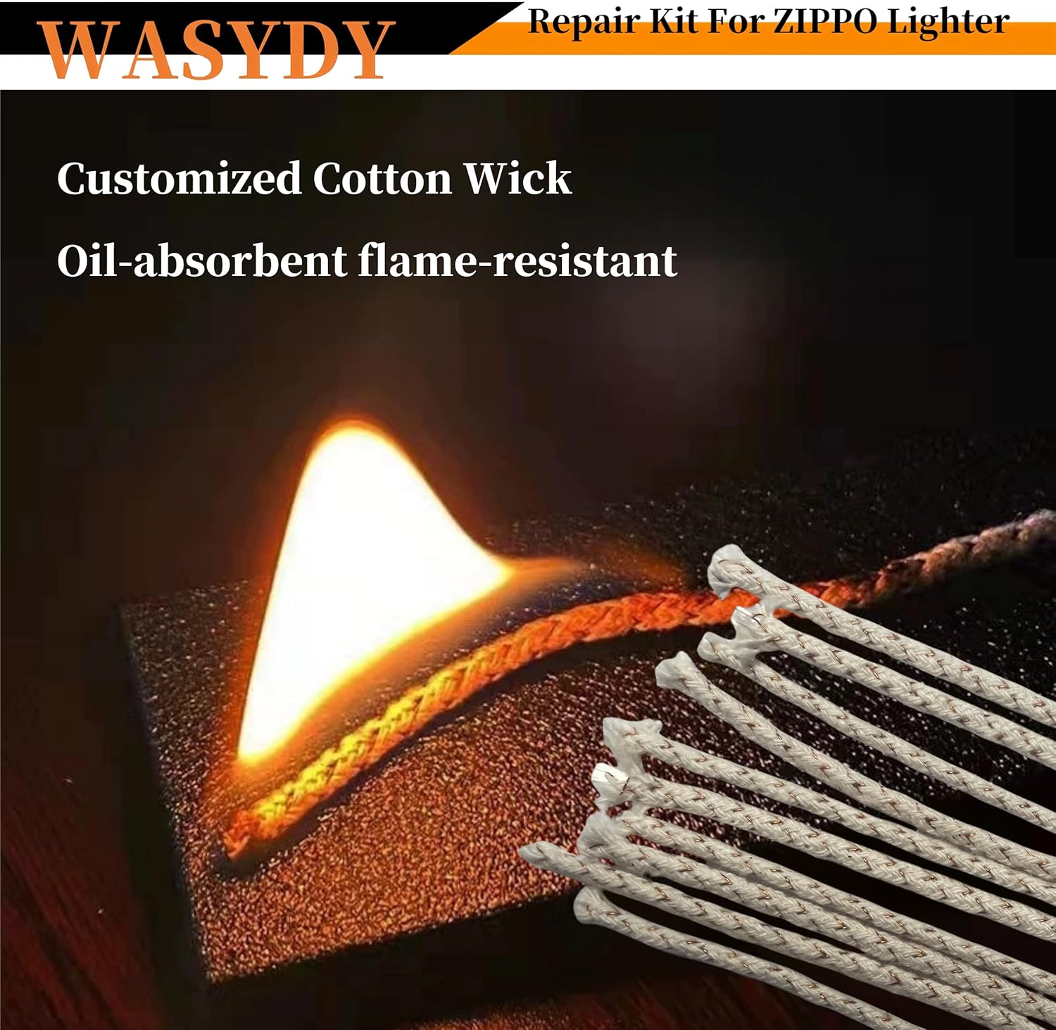 Lighter Repair Kit，Flint and Wick Set Compatible with Zippo Lighters,Flint Stones,Copper Cotton Wick,Flint Spring, Cotton, Cotton Felt Pad & Rubber Felt Pad,Wick with Needle,Flint Wheel Set